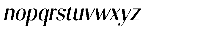 Molgrine Semi Condensed Italic Font LOWERCASE