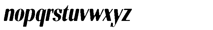 Molgrine Soft Black Condensed Italic Font LOWERCASE