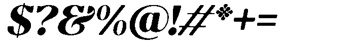 Molgrine Soft Black Italic Font OTHER CHARS