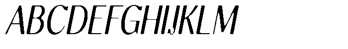 Molgrine Soft Condensed Italic Font UPPERCASE