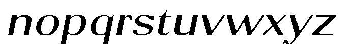 Molgrine Soft Contrast Light Ex Italic Font LOWERCASE