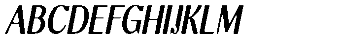 Molgrine Soft Contrast Md Condensed Italic Font UPPERCASE