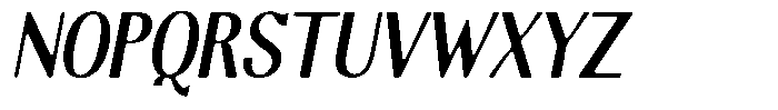 Molgrine Soft Contrast Md Condensed Italic Font UPPERCASE