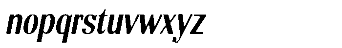 Molgrine Soft Contrast Md Condensed Italic Font LOWERCASE