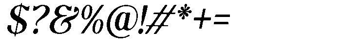 Molgrine Soft Contrast Sm Condensed Italic Font OTHER CHARS