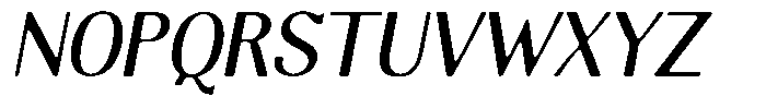 Molgrine Soft Contrast Sm Condensed Italic Font UPPERCASE
