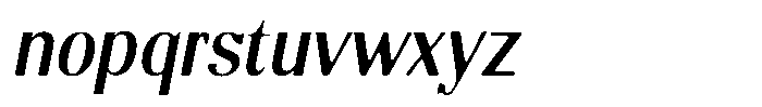Molgrine Soft Contrast Sm Condensed Italic Font LOWERCASE