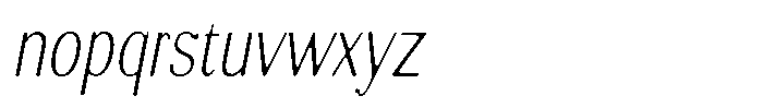 Molgrine Soft Contrast Th Condensed Italic Font LOWERCASE