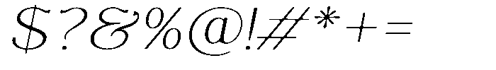 Molgrine Soft Contrast Th Sm Ex Italic Font OTHER CHARS