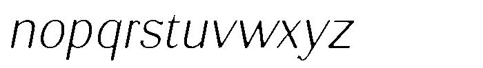 Molgrine Soft Contrast Thin Italic Font LOWERCASE