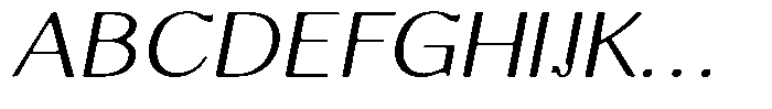 Molgrine Soft Contrast XLSm Ex Italic Font UPPERCASE