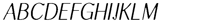 Molgrine Soft Contrast XLSm Italic Font UPPERCASE