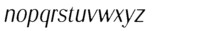 Molgrine Soft Contrast XLSm Italic Font LOWERCASE