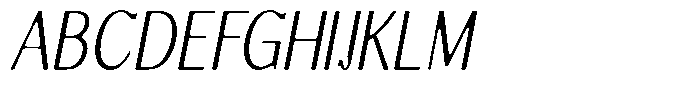 Molgrine Soft Contrast XLt Condensed Italic Font UPPERCASE