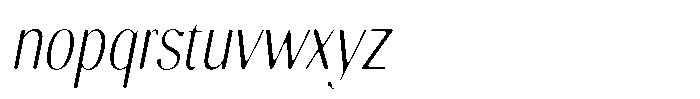 Molgrine Soft Extra Light Condensed Italic Font LOWERCASE