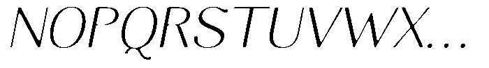 Molgrine Soft Extra Light Italic Font UPPERCASE