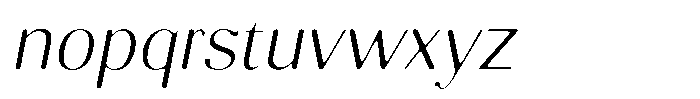 Molgrine Soft Extra Light Italic Font LOWERCASE