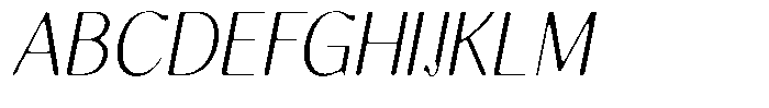 Molgrine Soft Extra Light Sem Condensed Italic Font UPPERCASE