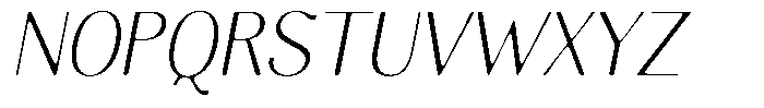 Molgrine Soft Extra Light Sem Condensed Italic Font UPPERCASE