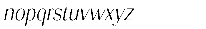 Molgrine Soft Extra Light Sem Condensed Italic Font LOWERCASE