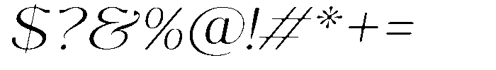Molgrine Soft Extra Light Sem Exp Italic Font OTHER CHARS