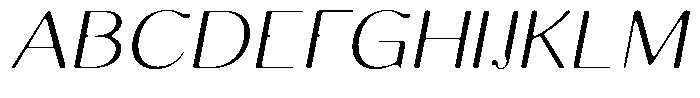 Molgrine Soft Extra Light Sem Exp Italic Font UPPERCASE