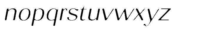 Molgrine Soft Extra Light Sem Exp Italic Font LOWERCASE