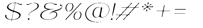 Molgrine Soft Thin Exp Italic Font OTHER CHARS