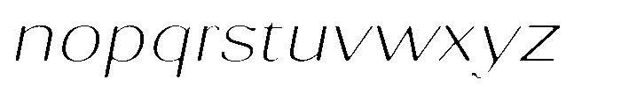 Molgrine Soft Thin Exp Italic Font LOWERCASE