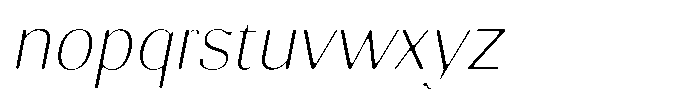 Molgrine Soft Thin Italic Font LOWERCASE