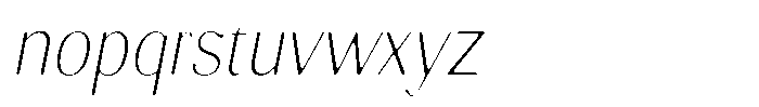 Molgrine Soft Thin Sem Condensed Italic Font LOWERCASE