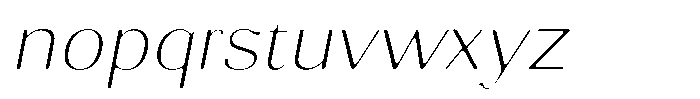 Molgrine Soft Thin Sem Exp Italic Font LOWERCASE