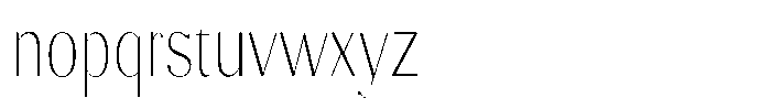 Molgrine Thin Condensed Font LOWERCASE