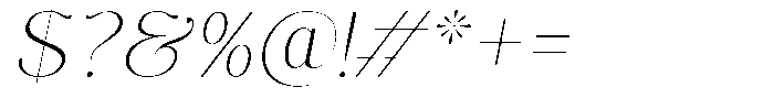 Molgrine Thin Italic Font OTHER CHARS