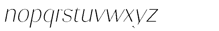Molgrine Thin Italic Font LOWERCASE