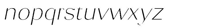 Molgrine Thin Sem Exp Italic Font LOWERCASE