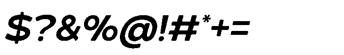 Molia Oblique Medium Font OTHER CHARS