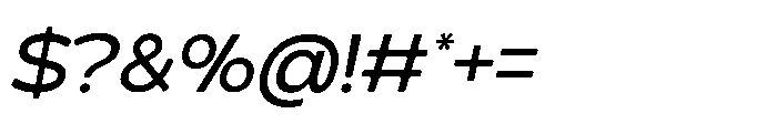 Molia Oblique Regular Font OTHER CHARS