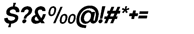Molisans Bold Slanted Font OTHER CHARS