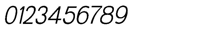 Molisans Light Slanted Font OTHER CHARS