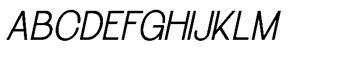 Molisans Light Slanted Font UPPERCASE