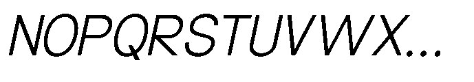 Molisans Light Slanted Font UPPERCASE