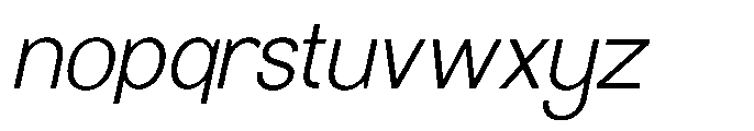 Molisans Light Slanted Font LOWERCASE
