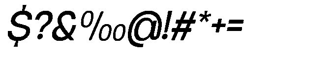 Molisans Medium Slanted Font OTHER CHARS