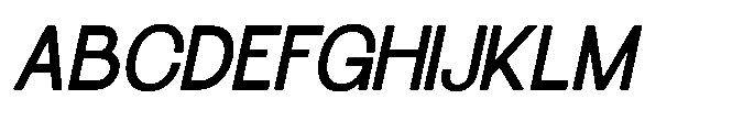Molisans Medium Slanted Font UPPERCASE