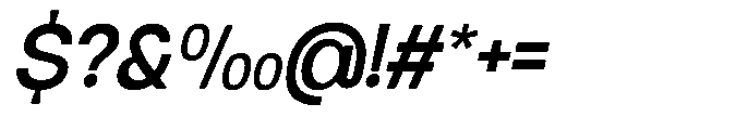 Molisans Semi Bold Slanted Font OTHER CHARS