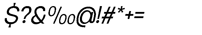 Molisans Slanted Font OTHER CHARS