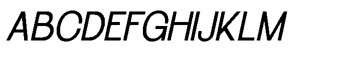 Molisans Slanted Font UPPERCASE