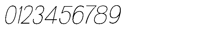 Molisans Thin Slanted Font OTHER CHARS