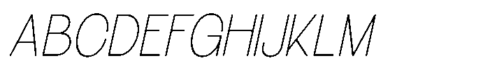 Molisans Thin Slanted Font UPPERCASE